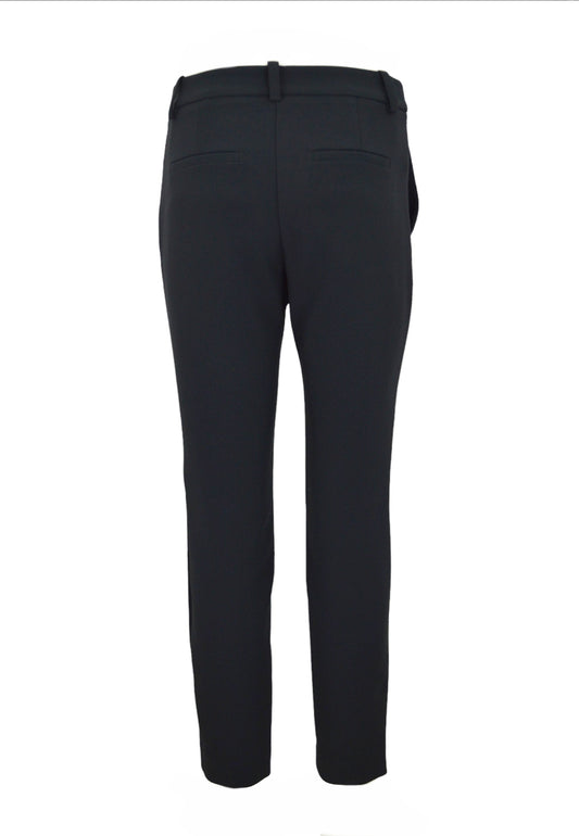 QUIMPER PANTALONE CREPE STRETCH CON ZIP DI METALLO