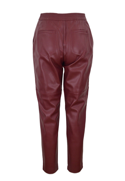 PANTALONE JOGGER TESSUTO ECOPELLE