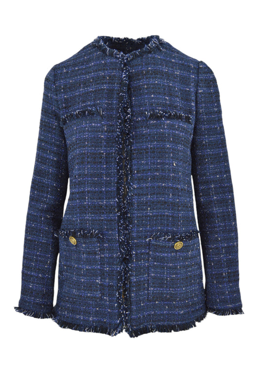 TWINSET Giacca Boucle' Blu / Nero 242TT2391