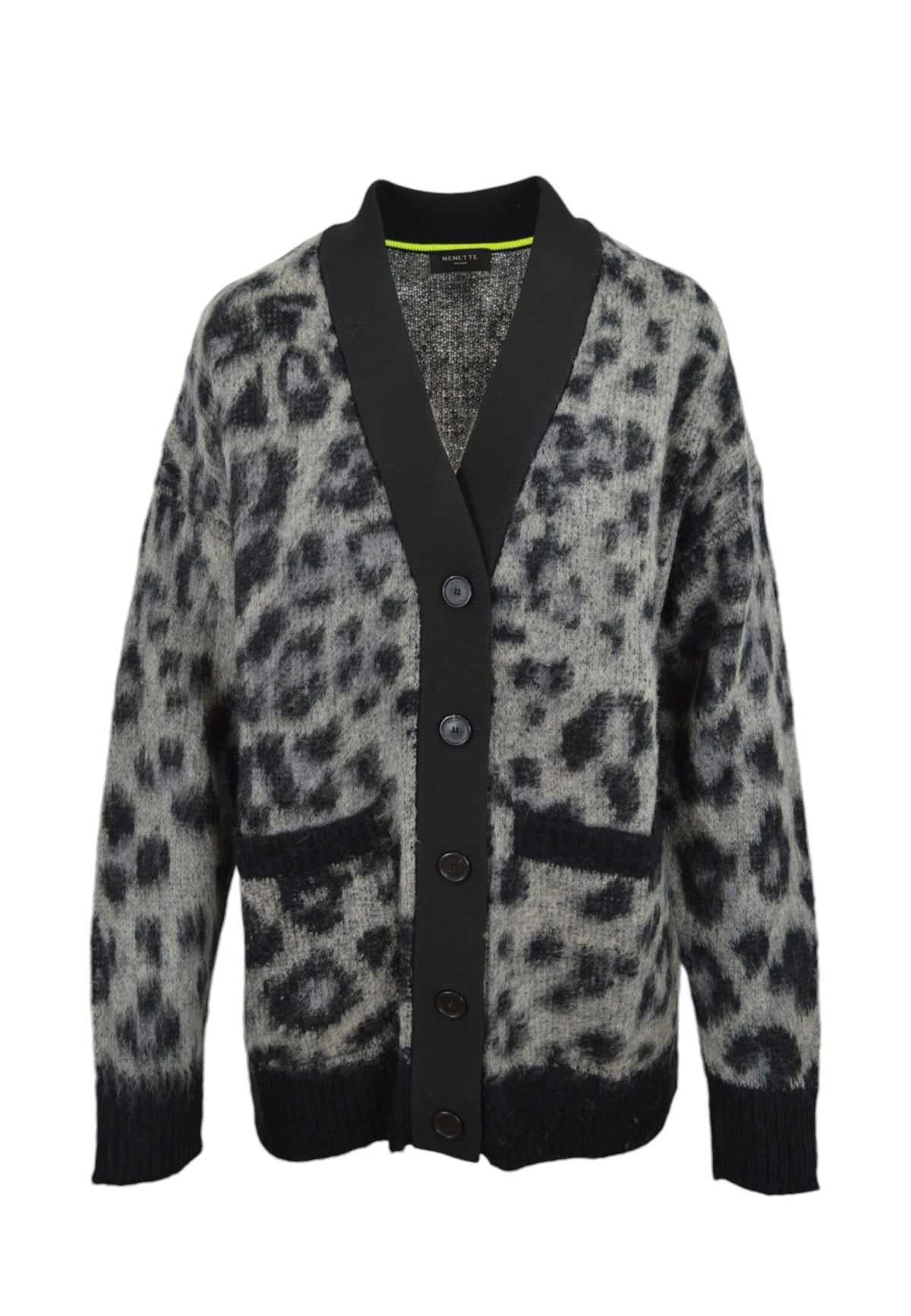 NENETTE Cardigan Maculato Grigio 38BB-CARUCCIO