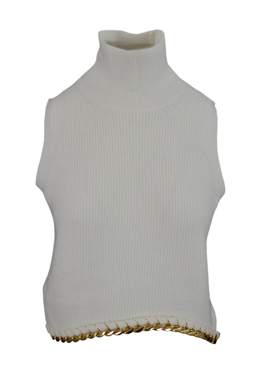 NENETTE Top C/Catena Bianco 38BB-MAVILLA