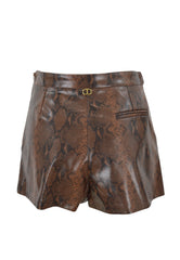 TWINSET Shorts Spalmato Marrone 242TT2231