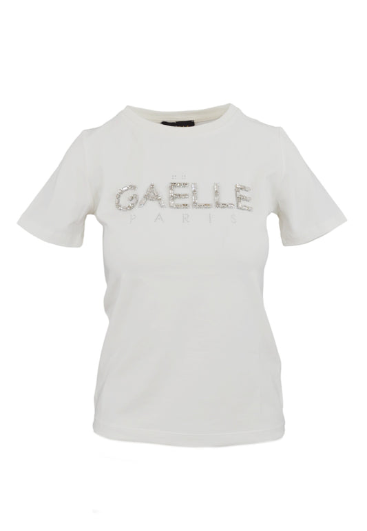 GAELLE T-Shirt Paricollo Bianco GAABW03397