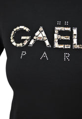 GAELLE T-Shirt Paricollo Nero GAABW03397