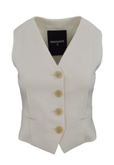 PATRIZIA PEPE GILET BIANCO 2C1588A481