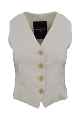 PATRIZIA PEPE GILET BIANCO 2C1588A481