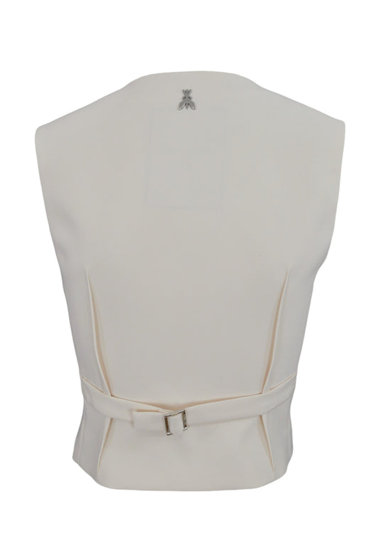 PATRIZIA PEPE GILET BIANCO 2C1588A481