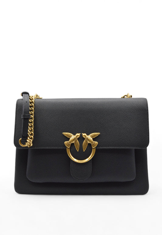 PINKO Borsa Love One Soft Nero/Oro 104527A29Q