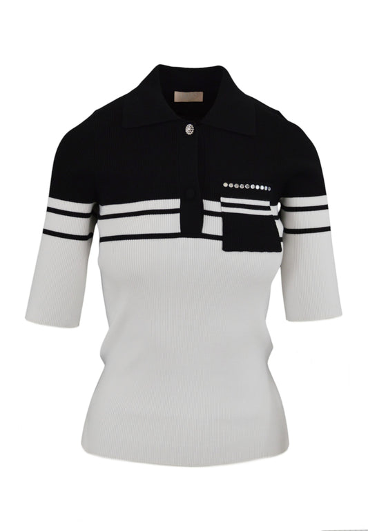 LIU-JO Maglia Chiusa ECS Bianco WA5232MS99E