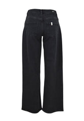 LIU-JO Pantalone Baggy Strass Nero UA5260D0248