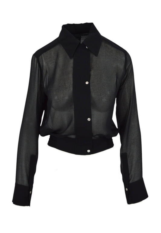 PINKO Camicia in Georgette CIN CIN Nero 104787A21F