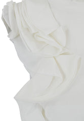 LIU-JO T-Shirt Con Volant Bianco CA5005J6308