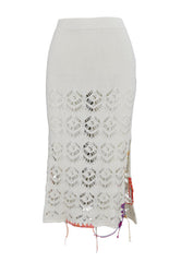 GAELLE Gonna Crochet Bianco GAABW04187