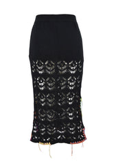 GAELLE Gonna Crochet Nero GAABW04187