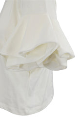 LIU-JO T-Shirt Con Volant Bianco CA5006J6308