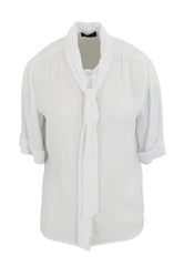 LIU-JO Camicia Con Fiocco Bianco CA5216T5853