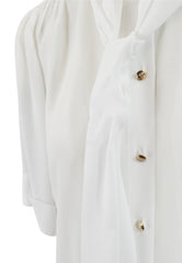LIU-JO Camicia Con Fiocco Bianco CA5216T5853