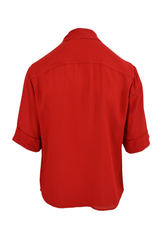 LIU-JO Camicia Con Fiocco Rosso CA5216T5853