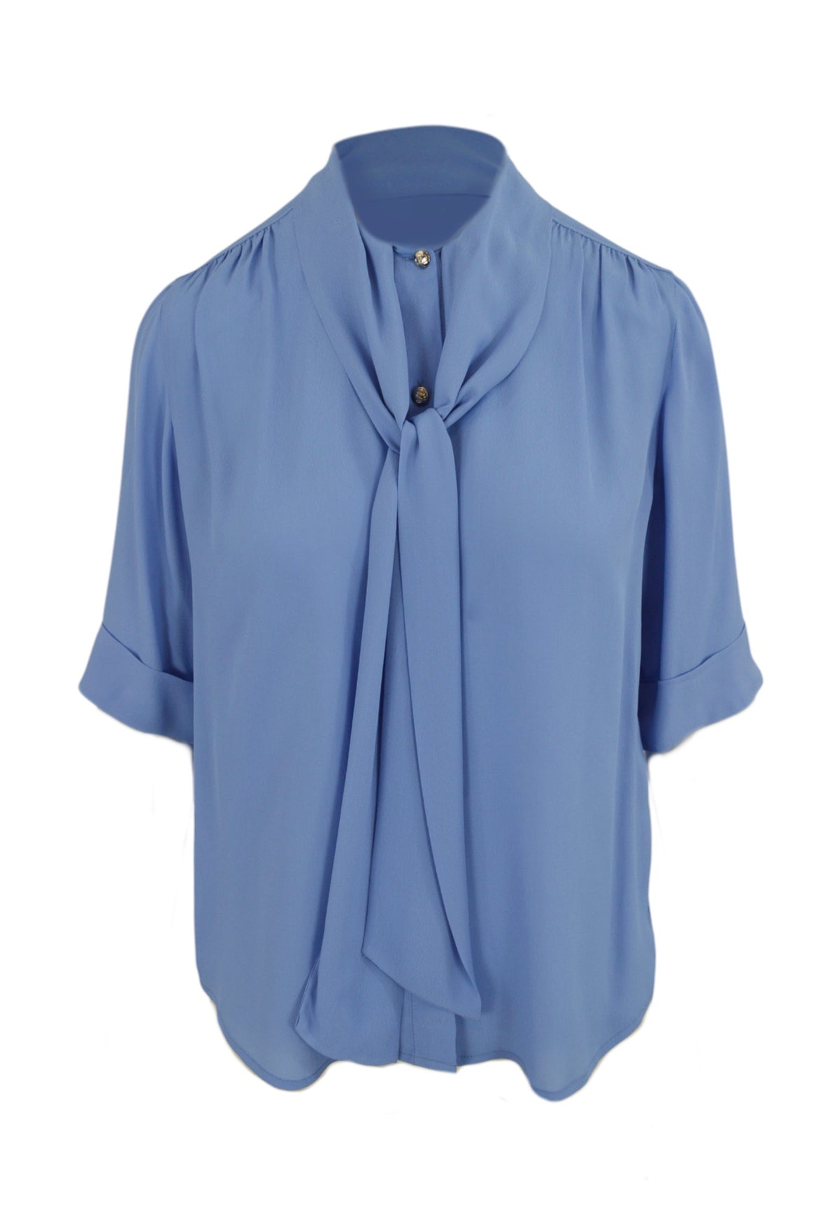 LIU-JO Camicia Con Fiocco Blu CA5216T5853