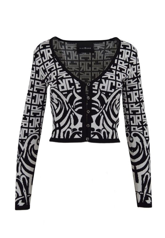 JOHN RICHMOND Cardigan RIORUBEN Nero RWP25187CDBUZ