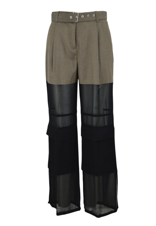 PINKO Pantalone Lana RIVER Marrone 104908A2HC