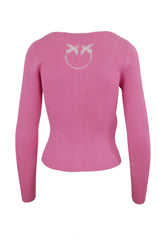 PINKO Cardigan Seta Cotone ASSIA Rosa 104810A1KW