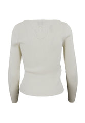 PINKO Cardigan Seta Cotone ASSIA Bianco 104810A1KW