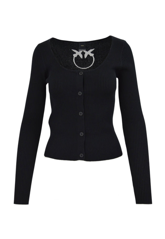 PINKO Cardigan Seta Cotone ASSIA Nero 104810A1KW
