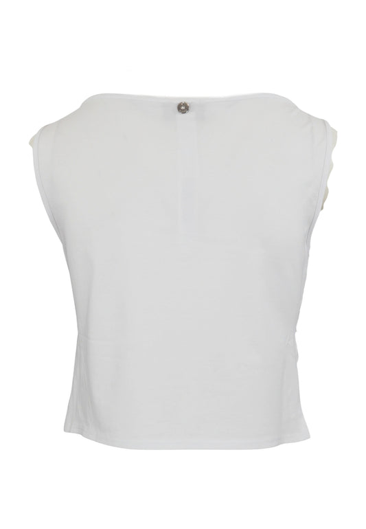 LIU-JO T-Shirt Ricamata Bianco CA5311J4892