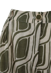 LIU-JO Pantalone Lungo Beige/Verde WA5484T6862