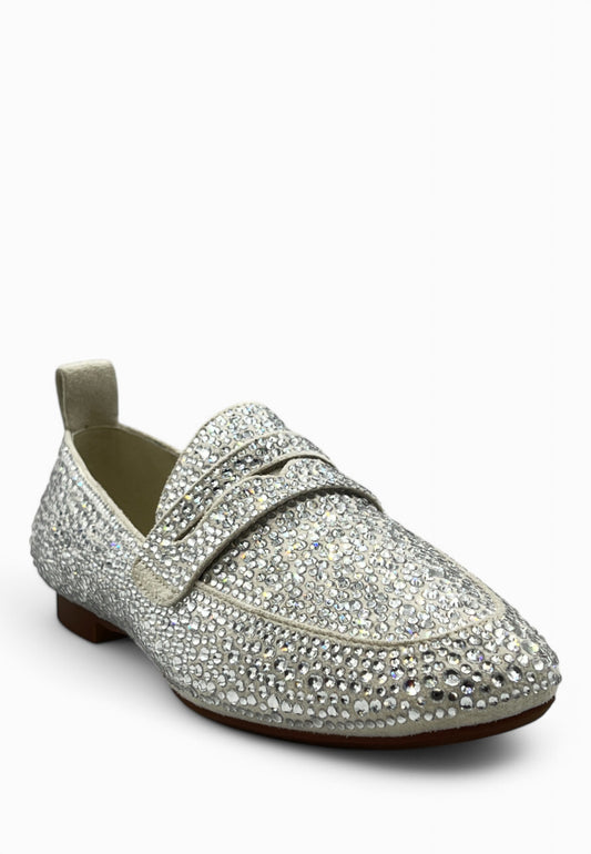 MASSIMO SANTINI Mocassino Strass Bianco CHRISTEL