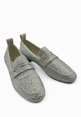 MASSIMO SANTINI Mocassino Strass Bianco CHRISTEL