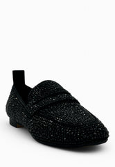 MASSIMO SANTINI Mocassino Strass Nero CHRISTEL