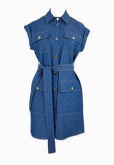 LIU-JO Abito Corto Denim Blu Denim WA5509D4695