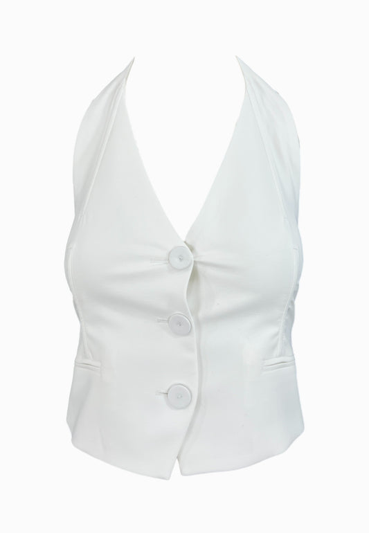 PATRIZIA PEPE Gilet Bianco 2C1618A411