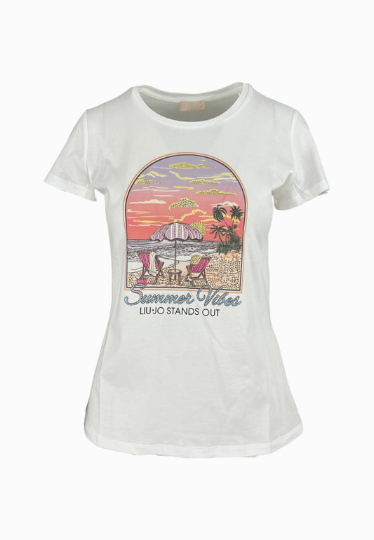LIU-JO T-Shirt Moda Bianco WA5478J6410