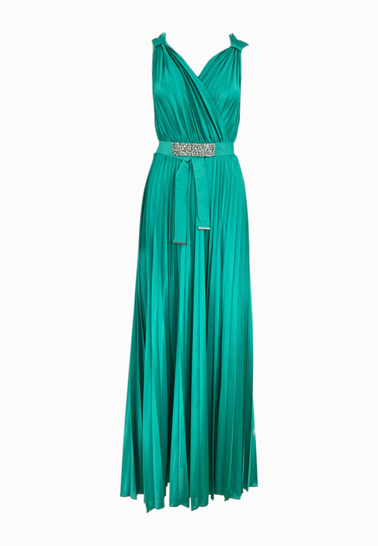 LIU-JO Abito Con Cintura Verde CA5184J4877