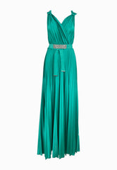 LIU-JO Abito Con Cintura Verde CA5184J4877