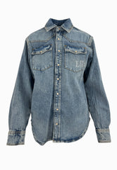 LIU-JO Camicia Jeans Over Blu Denim UA5203D4306