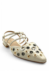 TOSCA BLU Ballerina Tacco Basso Bianco SS2525254