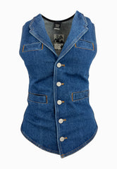 PINKO Gilet Jeans GALICENO Blu Denim 105072A2JW