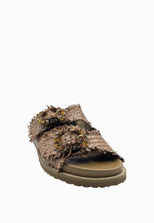 CB FUSION Sandalo in Pelle Marrone CB.K221.02