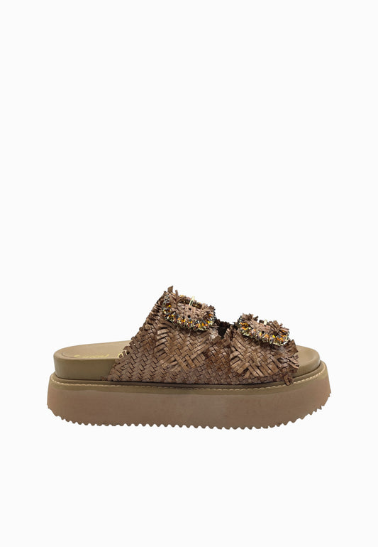 CB FUSION Sandalo in Pelle Marrone CB.K225.02