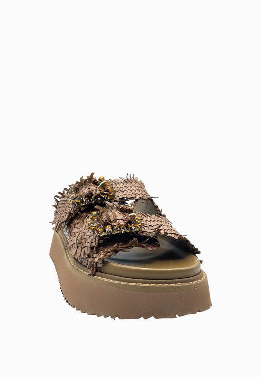 CB FUSION Sandalo in Pelle Marrone CB.K225.02