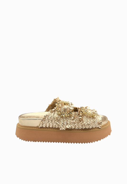 CB FUSION Sandalo in Pelle Oro CB.K225.02