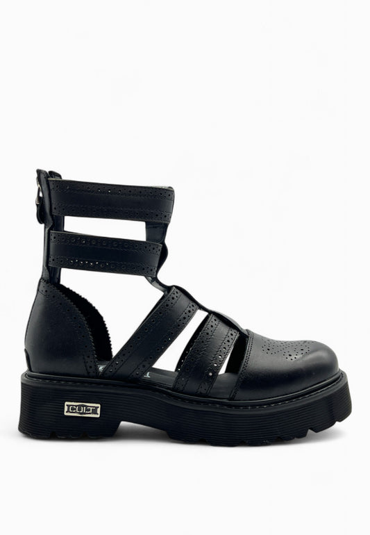 CULT Sandalo in Pelle SLASH 4441 Nero CLW444100