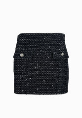 LIU-JO Gonna Mini Bottoni Nero UF5146D0267