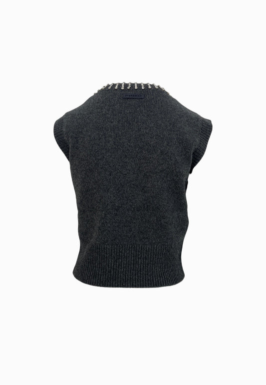 PINKO Gilet Maxi Rib PONZIANE Beige 105639A2TR