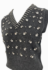 PINKO Gilet Maxi Rib PONZIANE Beige 105639A2TR