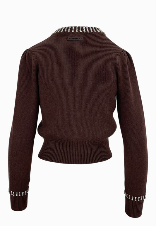 PINKO Cardigan Blend SPEZZINO Marrone 105686A2S4